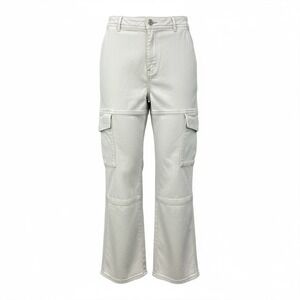 Aritzia Wilfred Free Cream Cargo Jeans Women's 2 Utility‎ Straight Leg Mid Rise
